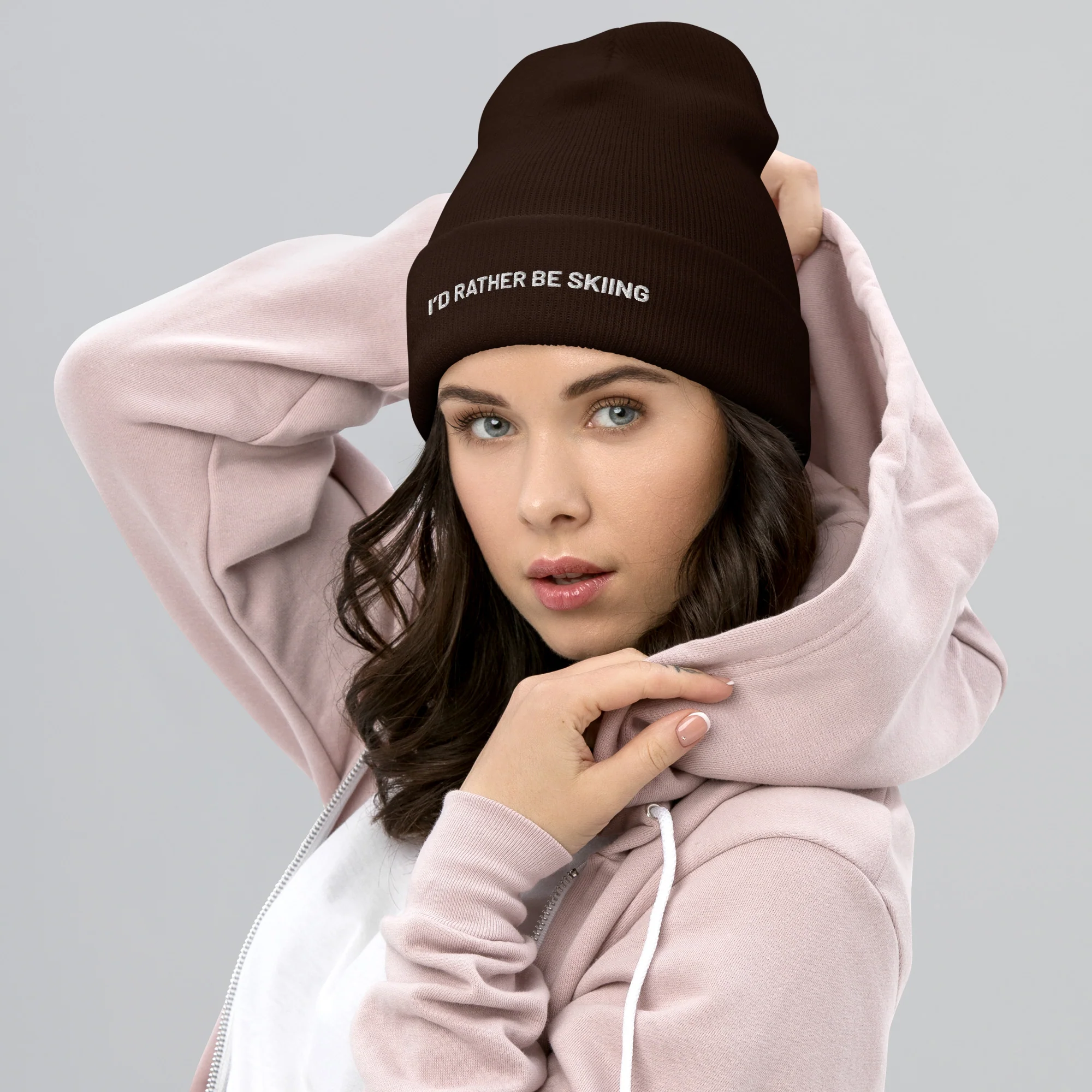 Cuffed Beanie I'DRBS White Letters - Image 3