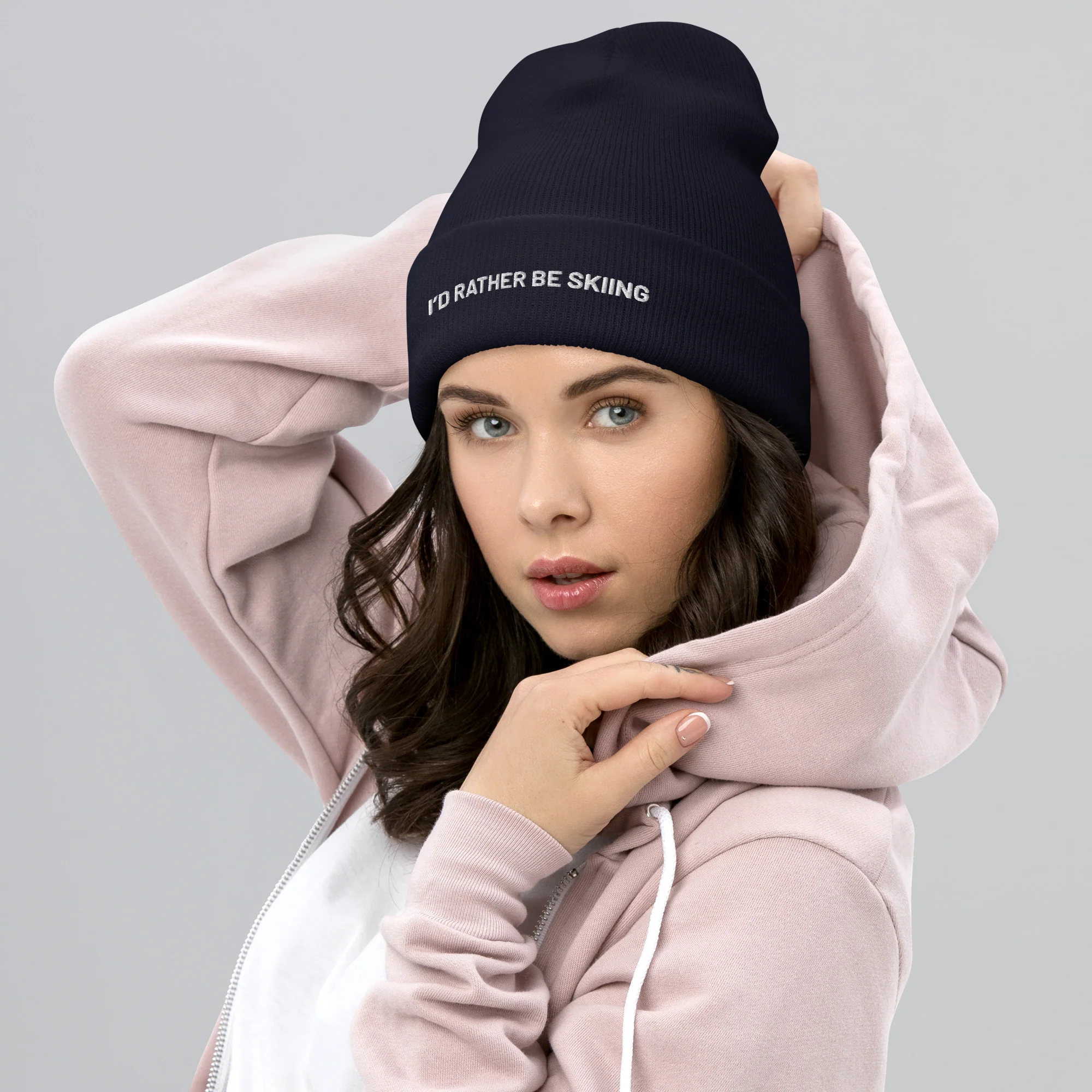 Cuffed Beanie I'DRBS White Letters - Image 4