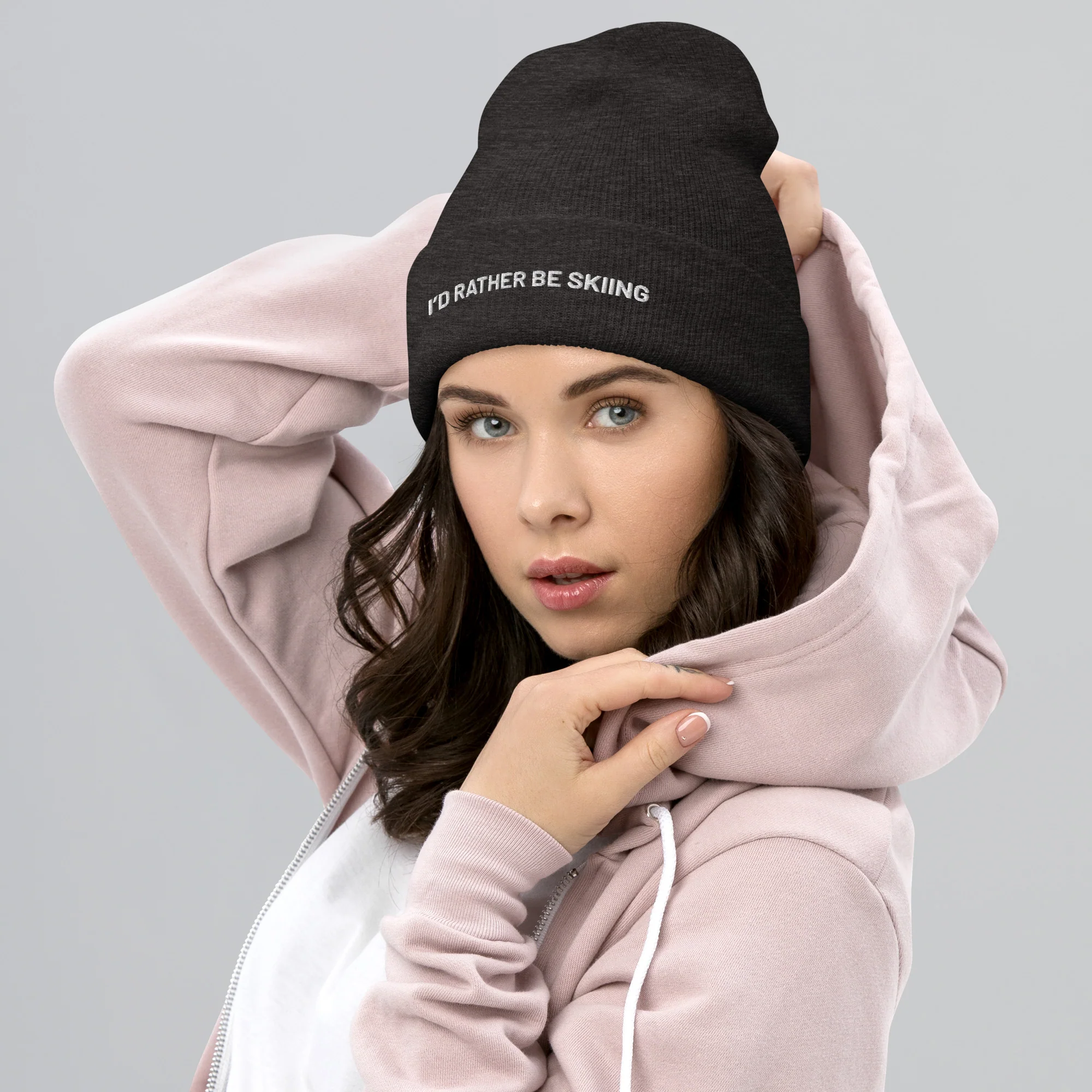 Cuffed Beanie I'DRBS White Letters - Image 5