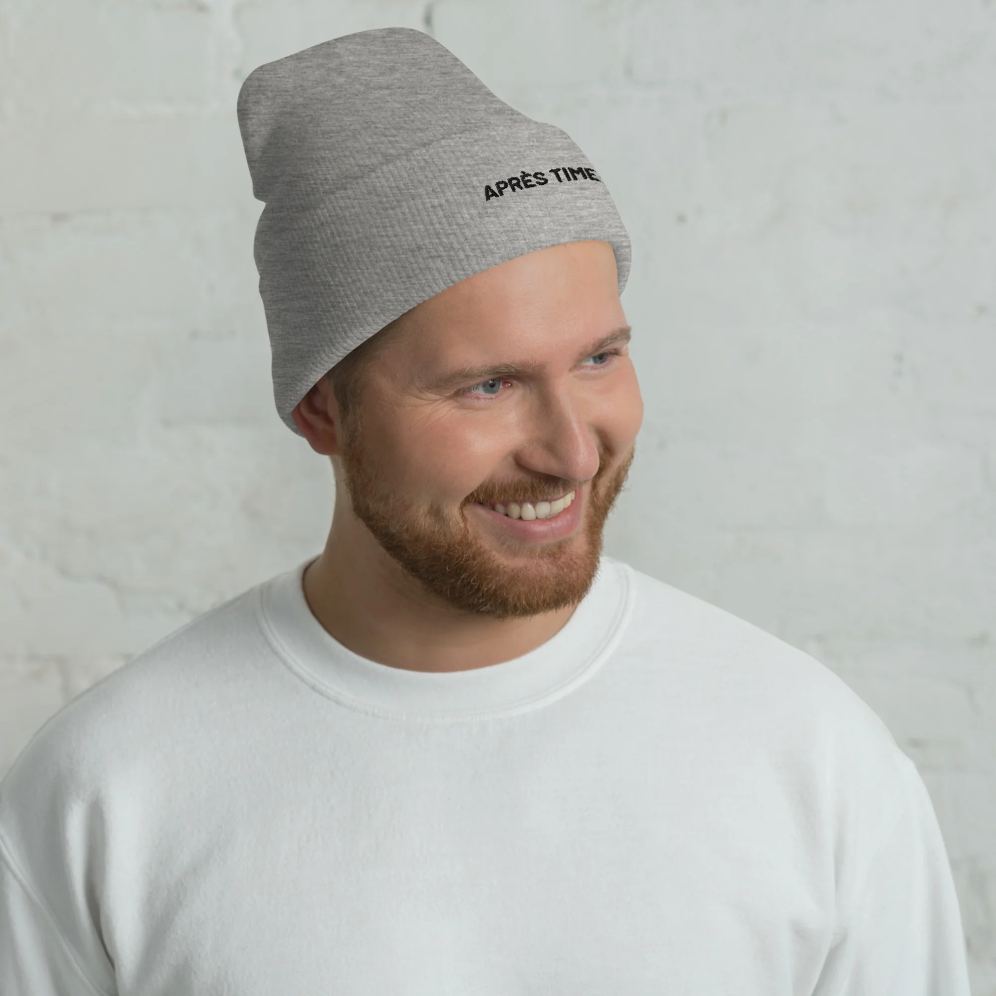 Cuffed Beanie Après Time Black Letters - Image 3
