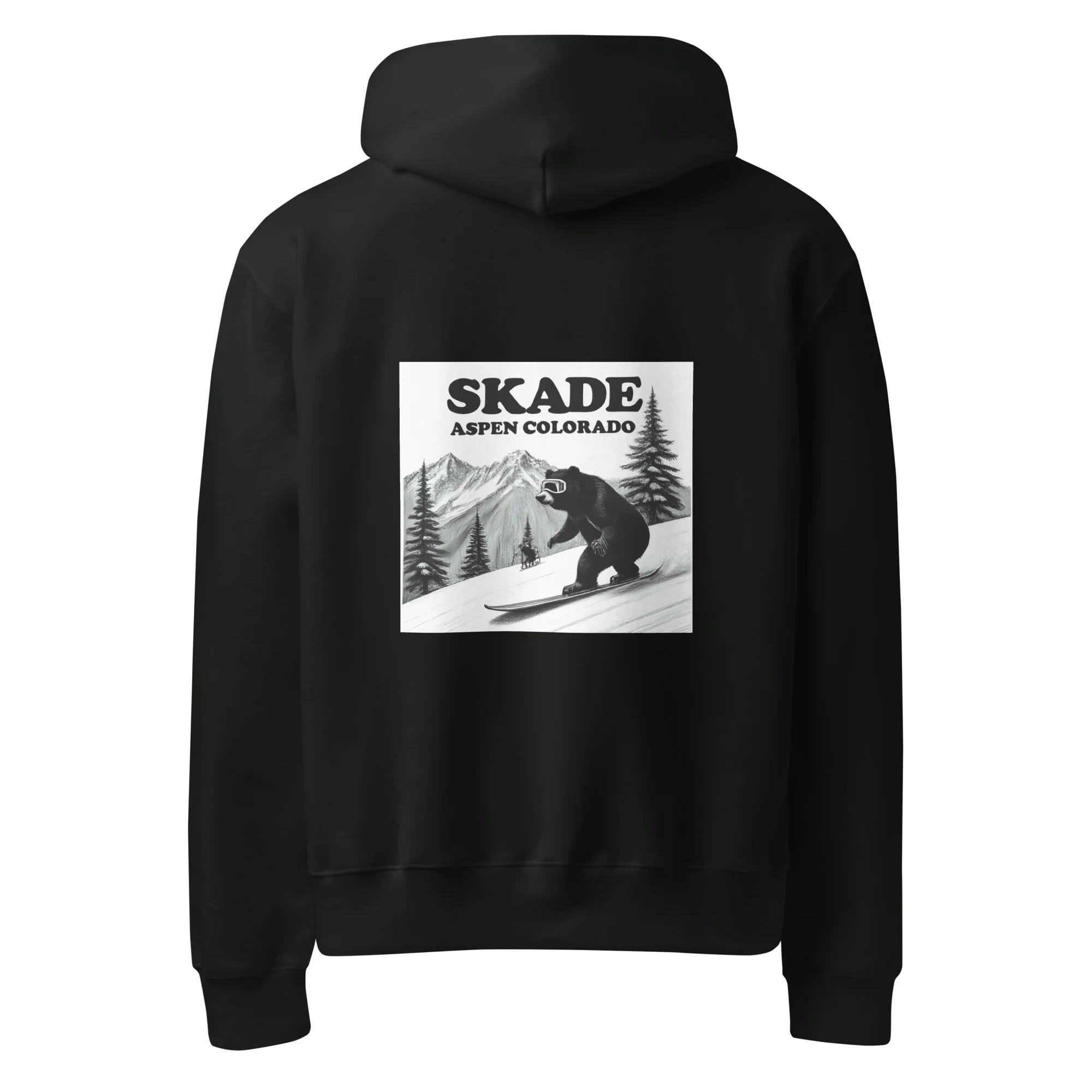 Skade Oversized Heavyweight Hoodie – Aspen Bear Rider - Image 10