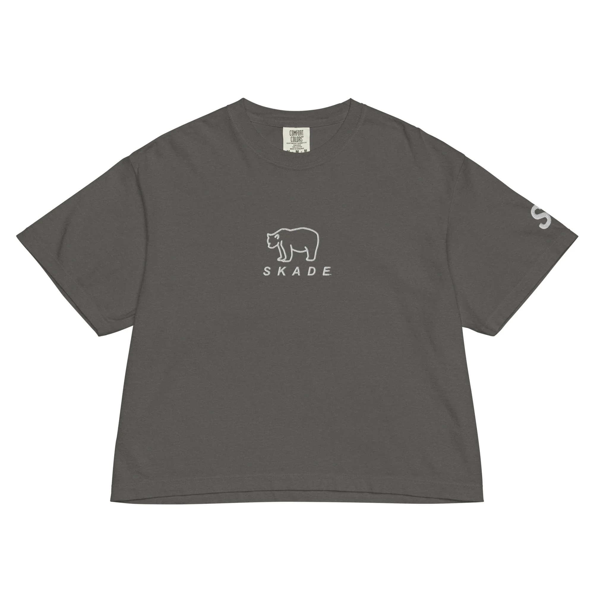 SKADE Women’s Heavyweight Boxy Tee – Bear Crest Edition - Image 5
