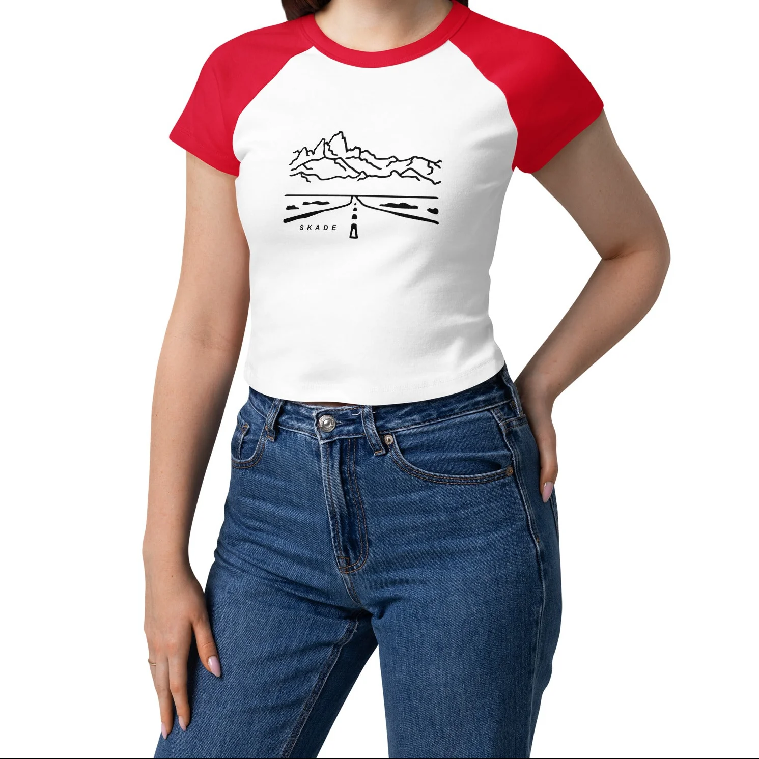 Skade Women’s Raglan Baby Tee – Open Road - Image 13