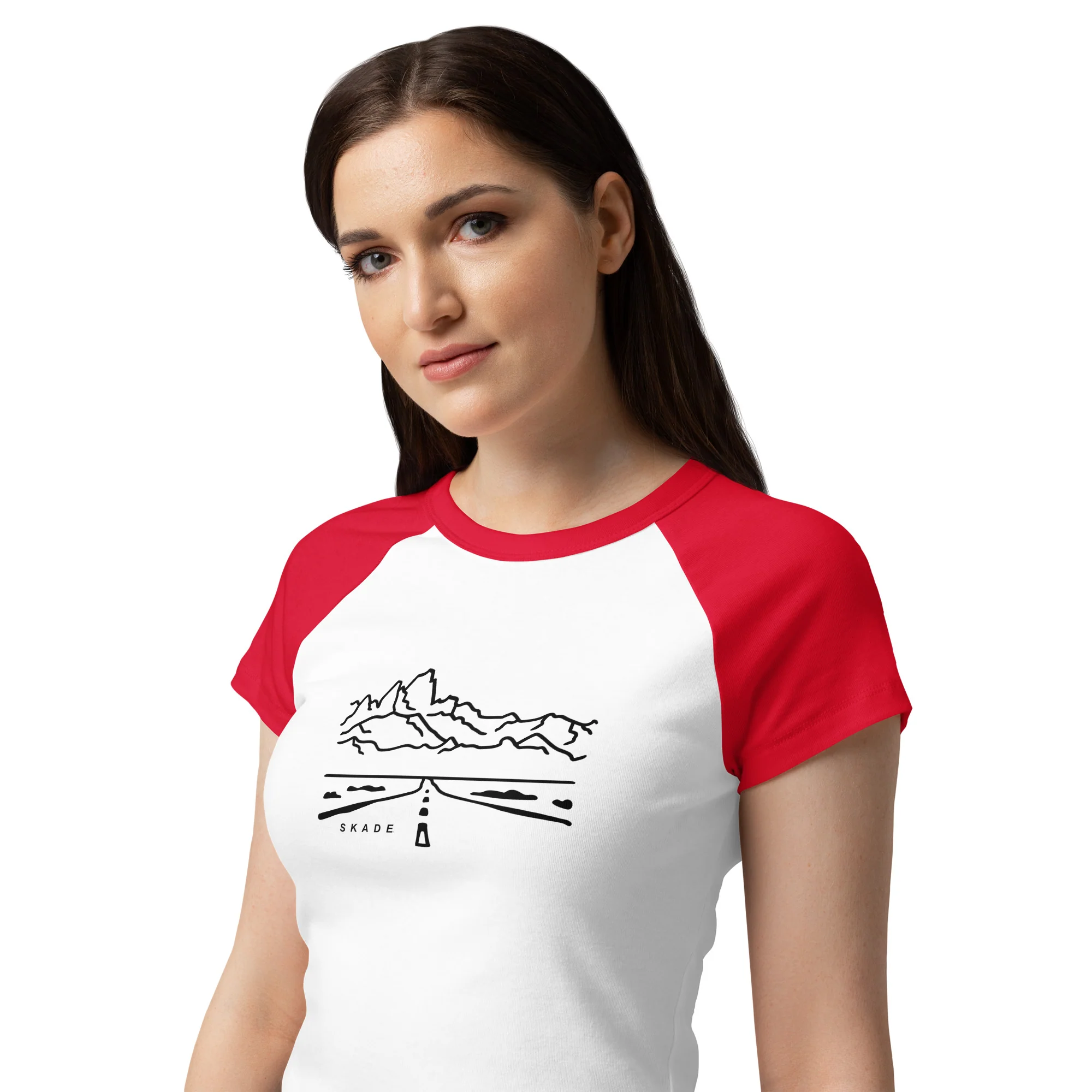 Skade Women’s Raglan Baby Tee – Open Road - Image 18