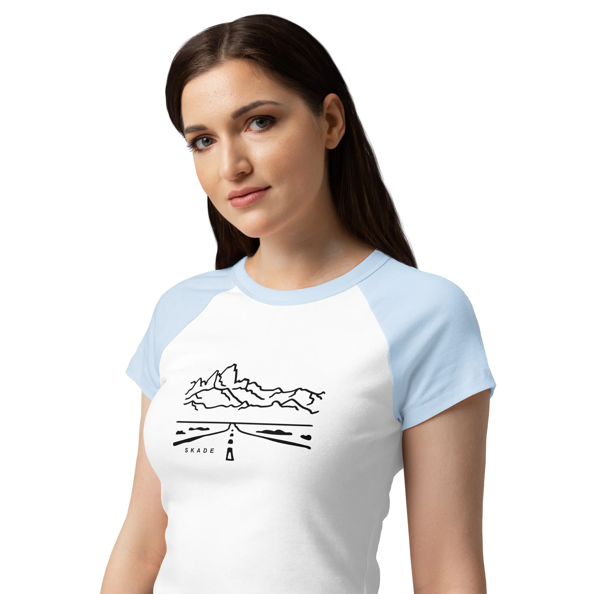 Skade Women’s Raglan Baby Tee – Open Road - Image 24