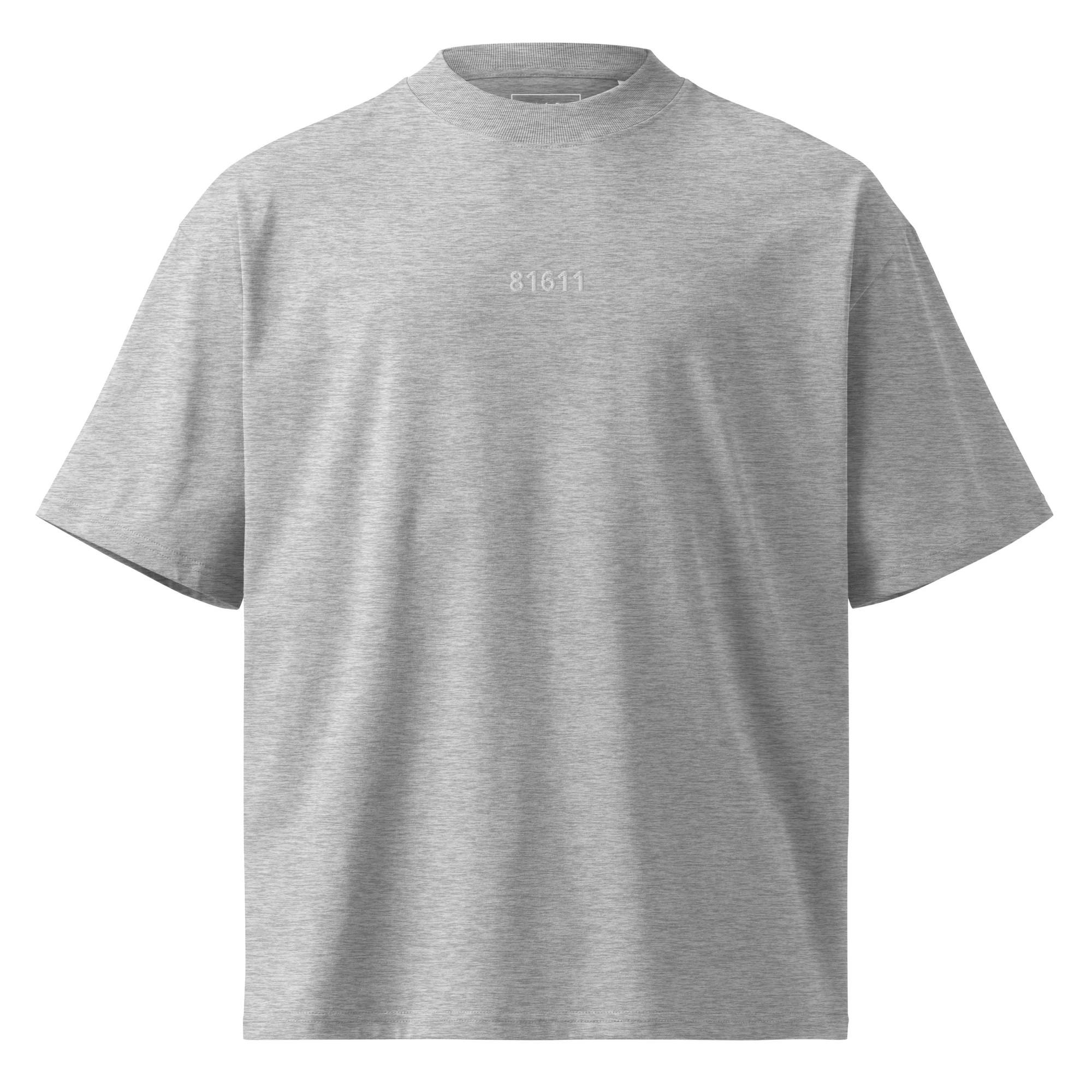Unisex Organic Oversized High Neck T-shirt – 81611 Embroidered - Image 12