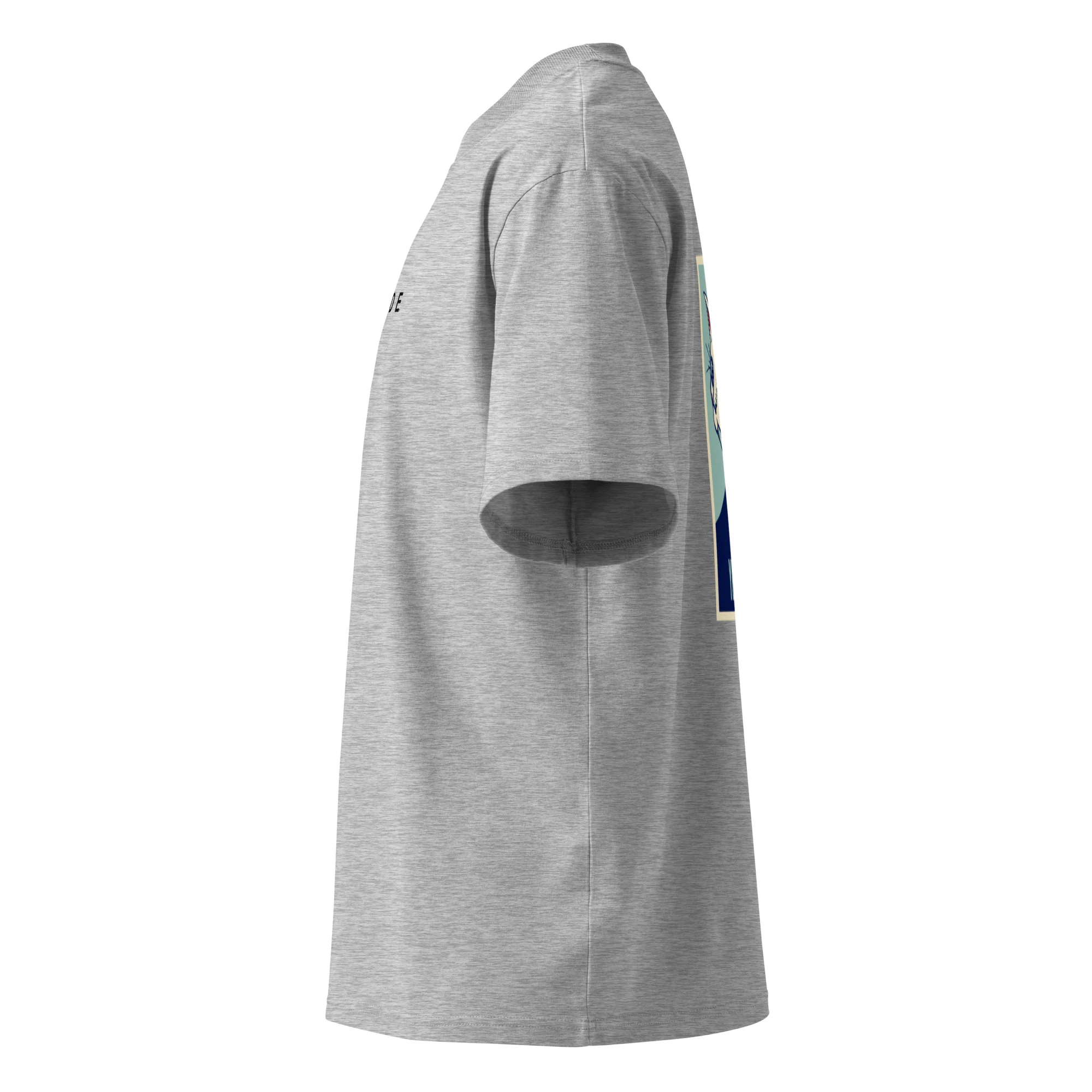 Unisex Oversized Organic Tee – Yes We Cat (High Neck) - Image 8